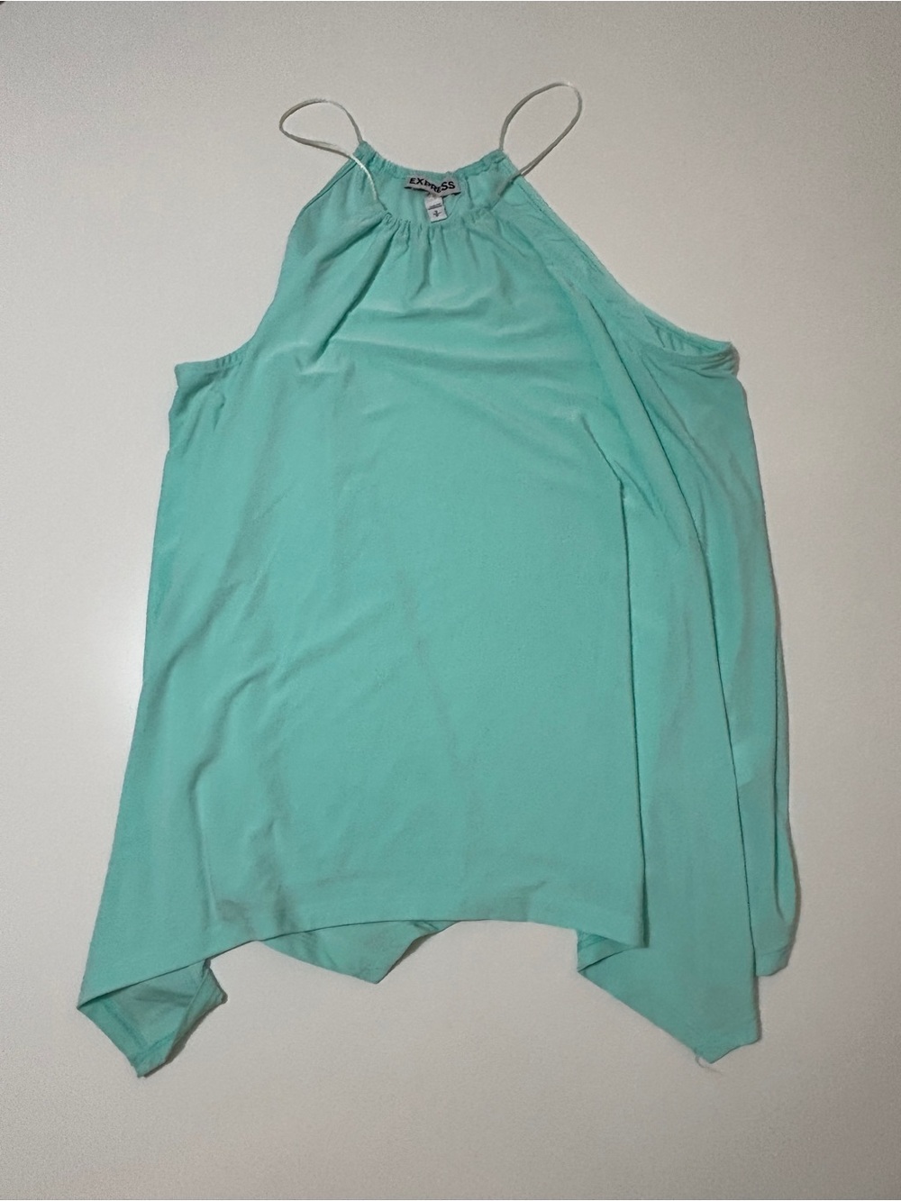 Express Mint Halter Spaghetti Strap Tank